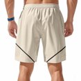 thumbnail image 4 of Styesk Shorts pour Hommes Couleur Unie Mode Décontractée avec Poches Taille à Lacets, 4 of 8