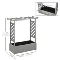 thumbnail image 3 of Outsunny Raised Planter with Trellis, Elevated Wood Planter Box with Liner, 3 of 9