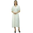 thumbnail image 2 of Bimba Robe Maxi Caftan en Rayonne à Motif Uni Robe de Nuit pour Femme Robe Kimono, 2 of 6