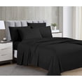 thumbnail image 1 of Swift Home Luxury 6-Piece Sheet Set with Extra Pillow Case, Double, Black, 1 of 3