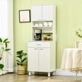 thumbnail image 2 of HOMCOM 71" Kitchen Pantry, Buffet with Hutch, Microwave Stand with Cabinet, 2 of 10