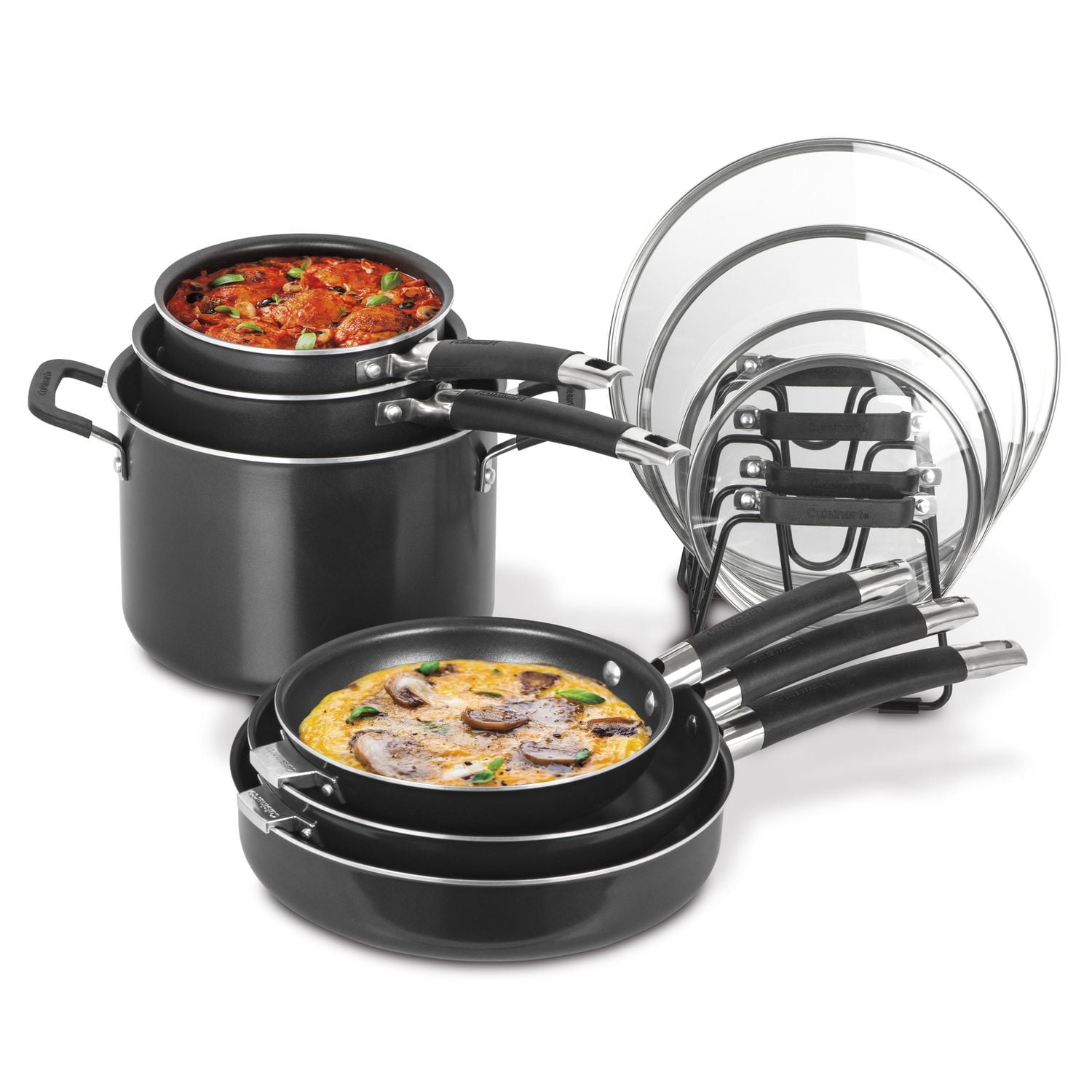Cuisinart Nesting Non-Stick Cookware Set - N51I-11BKC