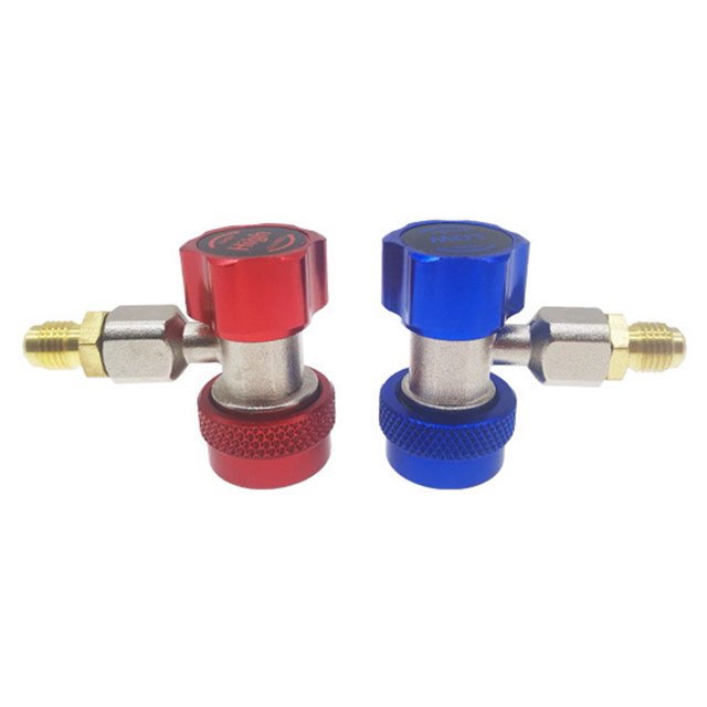 for Freons R134A H/L Auto Car Quick Coupler Connector Brass Adapters Air Conditioning Refrigerant Adjustable Ac Manifold Gauge