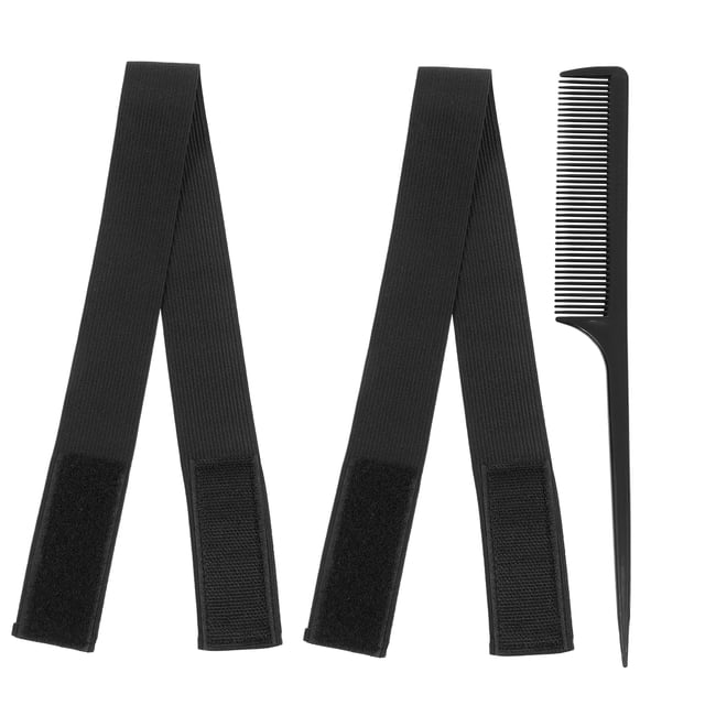 Miangastore 1 Ensemble de Bande Réglable pour Perruques Bandes de Perruque en Tissu Noir pour Fixation de Cheveux
