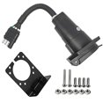 thumbnail image 1 of CARROFIX Adaptateur de Lumière de Camion Plat à Remorque Ronde à 7 Voies, Fiche Inversée avec Support de Montage, 1 of 4