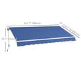 thumbnail image 3 of Outsunny Auvent Rétractable Abri Pare-Soleil Manuel Bleu Foncé, 3 of 10