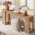 thumbnail image 3 of Tribesigns 70.9" Extra Long Console Table, Wood Sofa Table Behind Couch for Living Room, Light Oak, 3 of 5