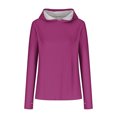 thumbnail image 4 of Timegard Womens Hoodies Plus Size Long Sleeve Thumb Hole Pullover Fall Casual Solid Color Comfy Tops, 4 of 5