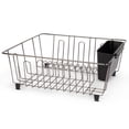 thumbnail image 1 of Mainstays Small Metal Dish Drainer Rack - Chrome/Black, 1 of 6