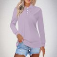 thumbnail image 2 of asjyhkr Plus Size Womens Long Sleeve Shirts Button Summer Tops Trendy 2025 Work Business Causal T Shirts, 2 of 6