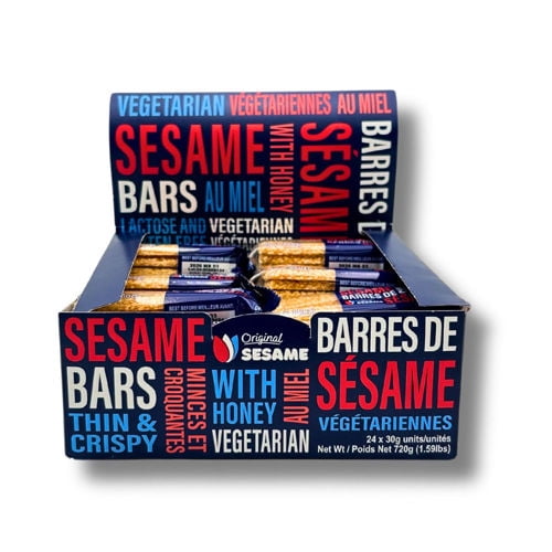 Sésame Barres au Miel, Lot de 24, 30 g