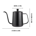 thumbnail image 2 of Cafetière à Infusion Manuelle, Bouilloire à Col de Cygne en Acier Inoxydable, Capacité de 600 ml, Versement Précis, Bec Mince, Poignée Résistante à la Chaleur, pour la Cuisine à la Maison, Fiable pour la Cuisinière, 2 of 2