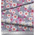 thumbnail image 3 of Soimoi Velvet Fabric Cosmos Floral Printed Fabric 1 Yard 58 Inch Wide, 3 of 3