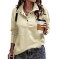 thumbnail image 2 of Women's Quarter-Zip Sweatshirt 2025 - Lightweight Pullover | Button Detail with Pockets, 2 of 6