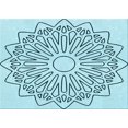 thumbnail image 1 of Ahgly Tapis Rectangulaire Lavable en Machine Intérieur Transitionnel Vert Écume de Mer, 3 Pieds x 5 Pieds, 1 of 7