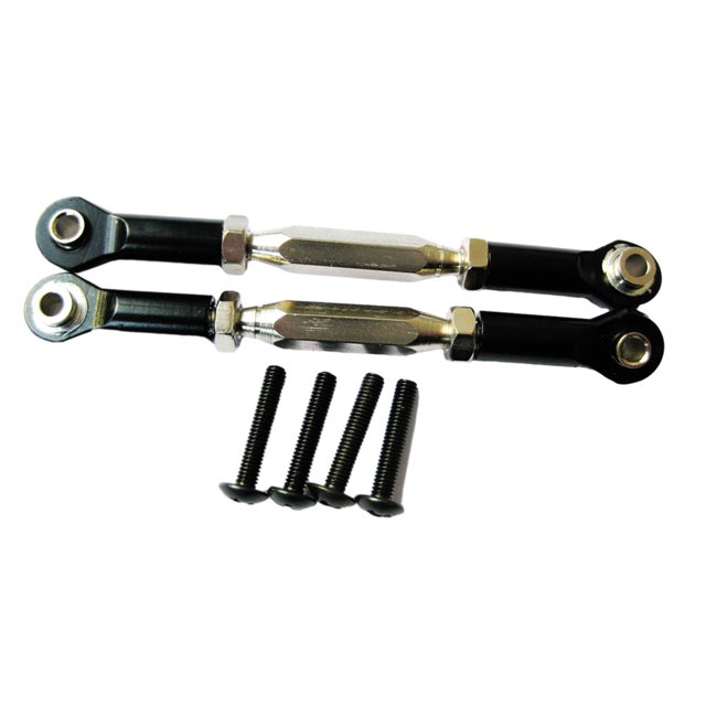 fastboy 2x Front/Rear Steering Link Rod For AXIAL 1/10 Rock Racer AX90026 AX31016 Desert Buggy Hop-ups Black