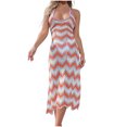 thumbnail image 2 of Ovzne Robes d'Été pour Femmes 2025 Robe de Plage Mode Aguichant Robe Confortable pour Femmes à Imprimé Col Rond Ajourée Cache-Maillots Robe pour Femmes Imprimée Liquidation, 2 of 5