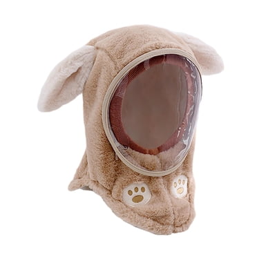 Milaget Chapeau d'Hiver pour Enfants Cagoule Coupe-Vent Couvre-Visage pour Garçons Filles Cyclisme Ski Oreilles de Lapin Kaki