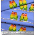 thumbnail image 3 of Soimoi Poly Georgette Fabric Branch & Colorful Parrot Bird Printed Craft Fabric by The Yard 42 Inch Wide, 3 of 3
