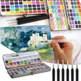 thumbnail image 5 of Lttoisl® 50/72/90 Colors Pure Water Color Paint Set Metal Iron Box Watercolor X5J4-1pcs-geschenk, 5 of 5