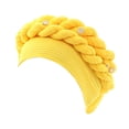 thumbnail image 2 of Fashion Women Beading Braid Hat Muslim Ruffle Cancer Wrap Cap Sleep Caps Satin Lined Hair Bonnets, 2 of 2