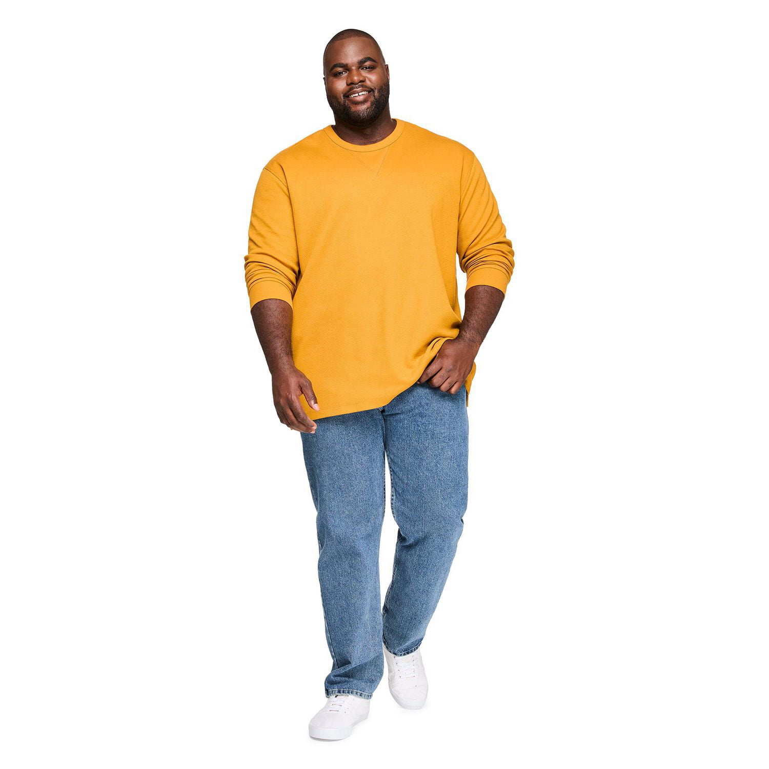 T-shirt texturé à manches longues George Plus pour hommes
