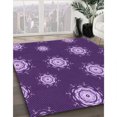 thumbnail image 3 of Ahgly Company Tapis d'Intérieur Lavable en Machine Carré Transitionnel Violet Iris Violet, 8 Pieds Carré, 3 of 7