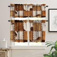 thumbnail image 3 of Vintage Fur Patchwork Curtains Valance,Western Farm Animal Cow Fur Pattern Patchwork Valance,Home Kitchen Living Room Decor Window Valance,3 Piece Set, 3 of 5