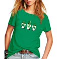 thumbnail image 2 of Pompotops Haut à T-Shirt à Manches Courtes et Manches Courtes pour Femme, 2 of 4