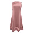 thumbnail image 3 of Robe Fille Sans Manches Robe d'Été Robe Trapèze à Volants Robe Évasée en Maille Robe Princesse pour Filles Tout-Petit, 3 of 8