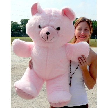 Giant Pink Teddy Bear 36 Inches Soft 3 Foot Teddybear Made in USA