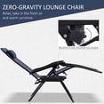 thumbnail image 4 of Outsunny Zero Gravity Chair Set with Folding Table & Cup Holder Trays Blue, 4 of 10