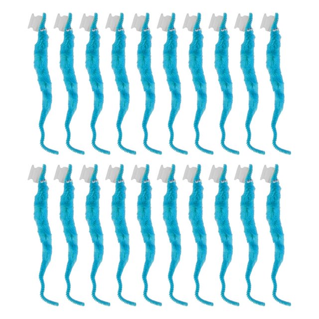 CHUANK 20Pcs Soft Touch Plush Material Cute Style Compact Portable Fuzzy Worms For Party