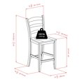 thumbnail image 3 of Winsome Orlando 5-Piece Set High Table, 2 Shelves with 4 Ladder Back Stools -94542, 3 of 9