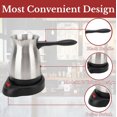 thumbnail image 4 of EDFBUYKRS VINGVO Cafetière Turque en Acier Inoxydable 600 ml Machine à Café Turc Arabe et Grec et Machine à Café Turc Chauffe-Marmite Bouilloire Capacité de 5 à 6 Tasses F, 4 of 4