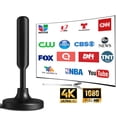 thumbnail image 1 of Indoor TV Antenna with Coaxial Cable, with 300 Miles Reception Range, 1 of 8