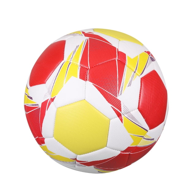 Ruiboury le Travail d'Équipe Rencontre le Plaisir Ballon de Soccer Portable pour Jeu Compétitif But de Soccer Ballons de Soccer en PVC Ballon d'Entraînement de Soccer Rouge No.5 1 Ensemble