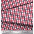 thumbnail image 2 of Soimoi Georgette Viscose Fabric Gingham Check Fabric Prints By Yard 42 Inch Wide, 2 of 3