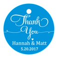 thumbnail image 1 of 100 PCS Personalized Thank You Hang Tags Custom Wedding Favors Round Gift Paper Tags, 1 of 1