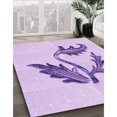thumbnail image 3 of Ahgly Company Tapis d'Intérieur Lavable en Machine Carré Transitionnel Violet, 5 Pieds Carré, 3 of 7
