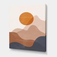 thumbnail image 3 of Designart Abstract Red Moon In Earth Toned Mountains II Canvas Wall Art, 3 of 4