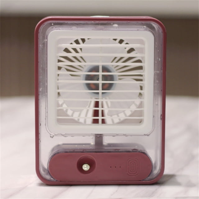 Chmadoxn Climatiseur Refroidisseur Mini Ventilateur Charge USB Pulvérisation Mini Climatiseur Humidification Portable Ventilateur de Bureau Petit Ventilateur