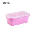 thumbnail image 3 of Thinsony Silica Gel Lightweight And Compact For On--Go Sealed Preservation Box Microwave Lunch Box Silicone Lunch Box pink 540ml 1Set, 3 of 6