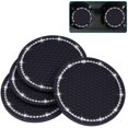 thumbnail image 1 of Bling Car Coasters, Wisdompro 4 Pack PVC Car Cup Holder Insert Coaster - Anti Slip Universal Vehicle Interior, 1 of 5