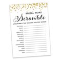 thumbnail image 2 of Inkdotpot 50-Pack Wedding Word Scramble Bridal ShowerGameCards Gold ConfettiParty Wedding Supplies, 2 of 7