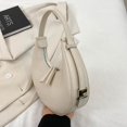 thumbnail image 3 of Half Moon Commute Bag Fashion Underarm Hobo Bag Solid Color for Weekend Vacation, 3 of 10