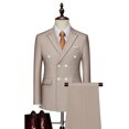 thumbnail image 1 of Pants for Men Double Breasted Pocket Long Sleeve Lapel Suit Set Multi Color Groom, 1 of 6