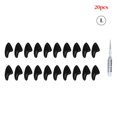 thumbnail image 1 of 20 Pcs/ensemble Couvre-Griffes pour Animaux, Clous en Résine, Capuchon de Protection avec Colle, Fournitures pour Animaux, Noir, G, 1 of 9