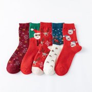 TopLLC Christmas Socks Ladies Boxed Wool Socks Mid-calf Japanese Deer Socks Women's And Winter Models Gift Box Socks on Clearance