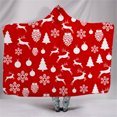 thumbnail image 3 of Agiferg Winter Christmas Pattern Wear Cap Home Blanket Children's Blanket Hooded Shawl, 3 of 3